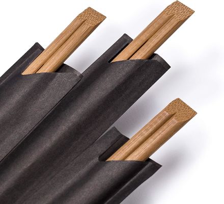 Disposable Bamboo Chopsticks 21cm or 24cm Eco-Friendly Dining Carbonized Full Closed Paper