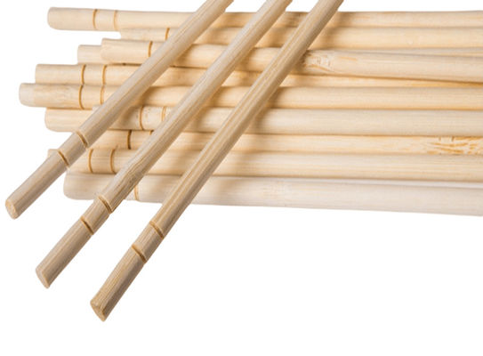 OPP প্যাকেজের সাথে প্রাকৃতিক বাঁশের একক বৃত্তাকার চপস্টিকগুলির জন্য গৃহস্থালি / রেস্তোঁরা / হোটেলের জন্য অনুষ্ঠান